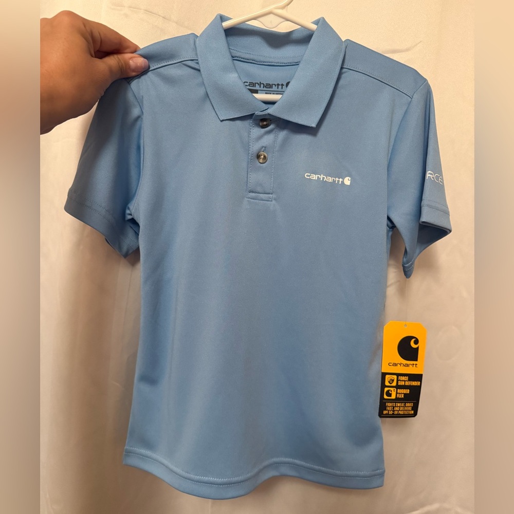 Carhartt Kids Sky Blue Polo with Logo
